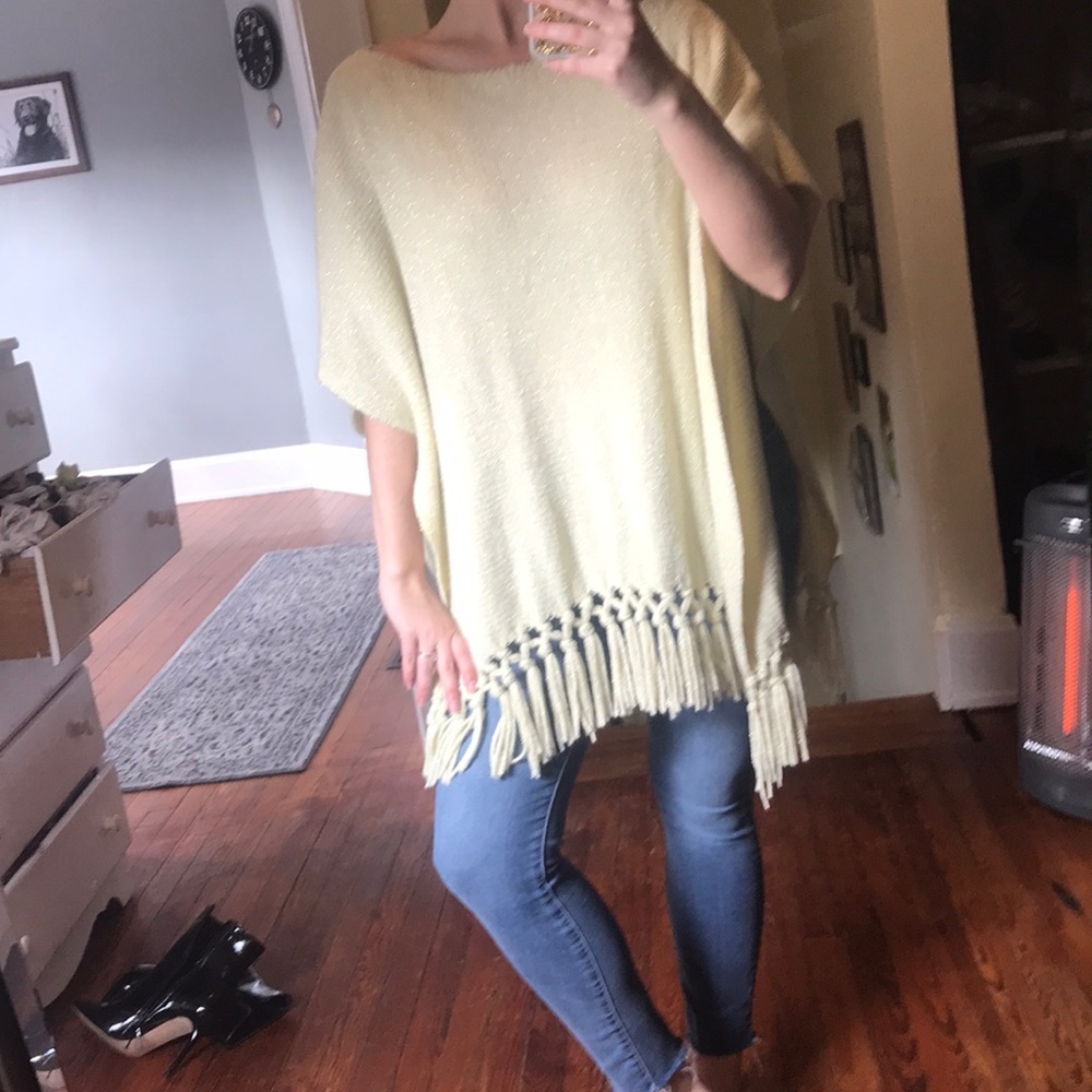 Sparkly gold poncho one size fits all